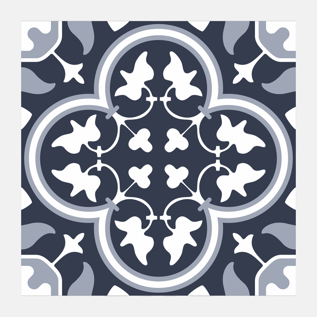 Amalfi Matte Dark Blue Pattern Tile 200X200
