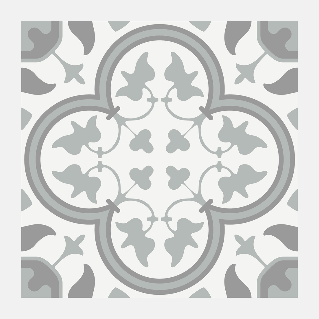 Amalfi Matte Light Grey Pattern Tile 200X200