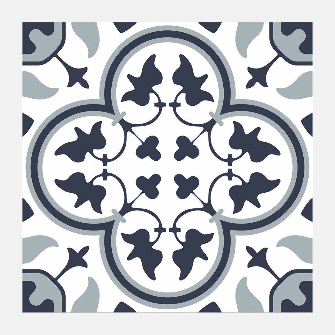 Amalfi Matte Blue Pattern Tile 200X200