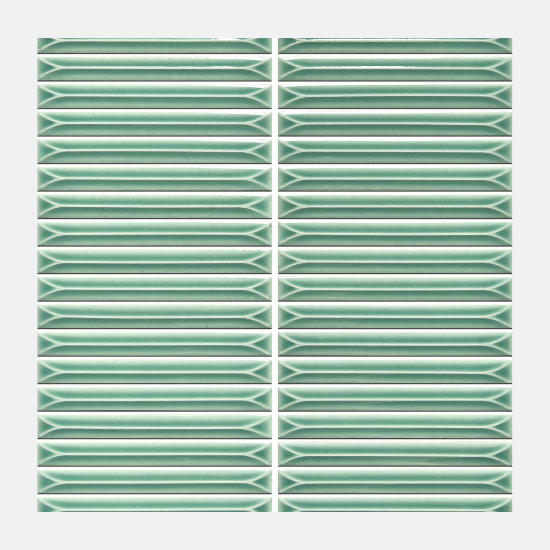 Axos Gloss Green Kit Kat Mosaic Tile 15X145