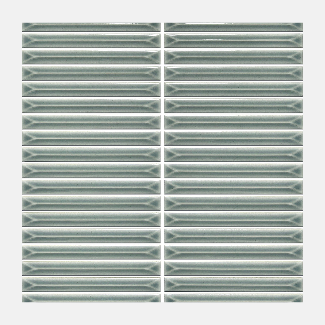 Axos Gloss Sage Kit Kat Mosaic Tile 15X145