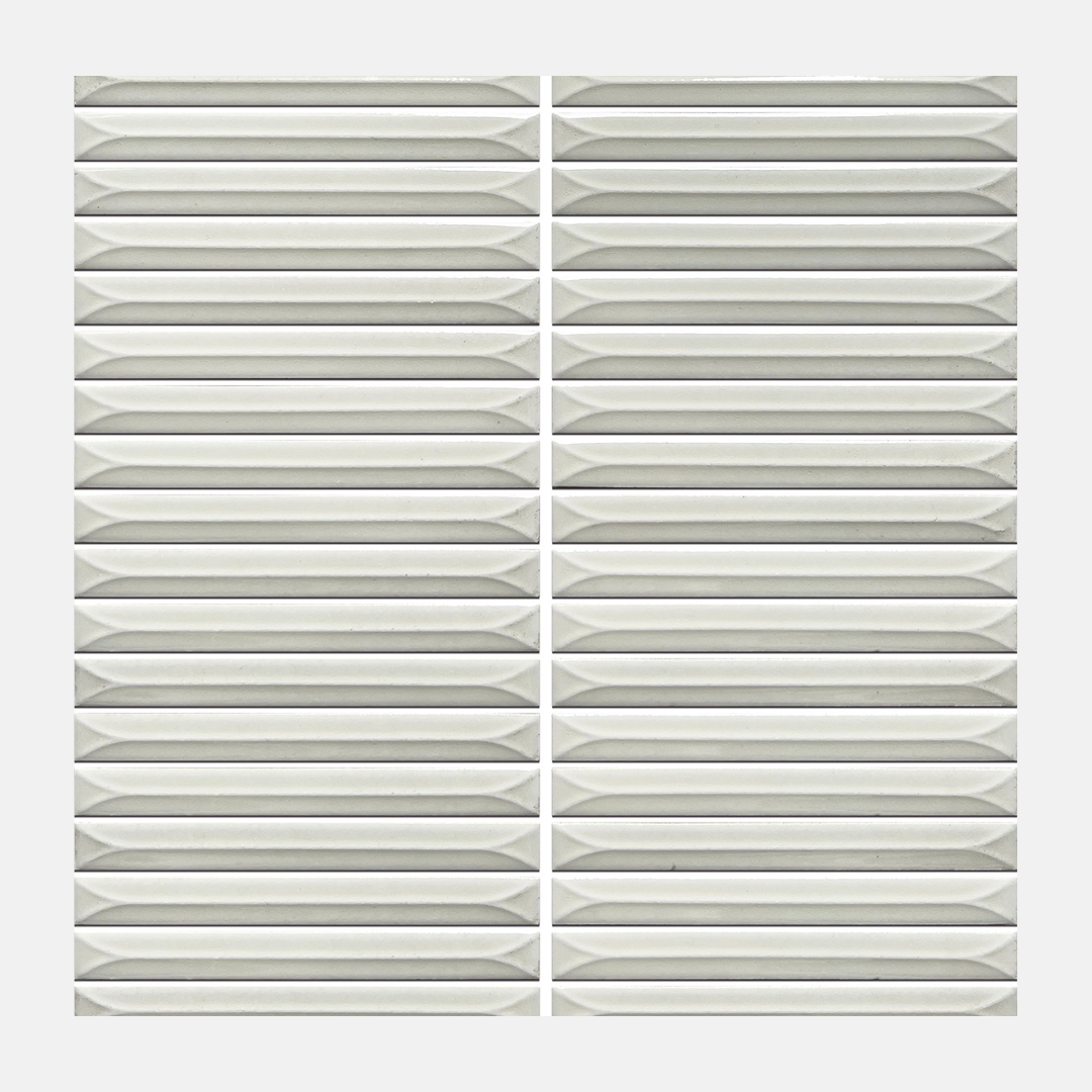 Axos Gloss White Kit Kat Mosaic Tile 15X145