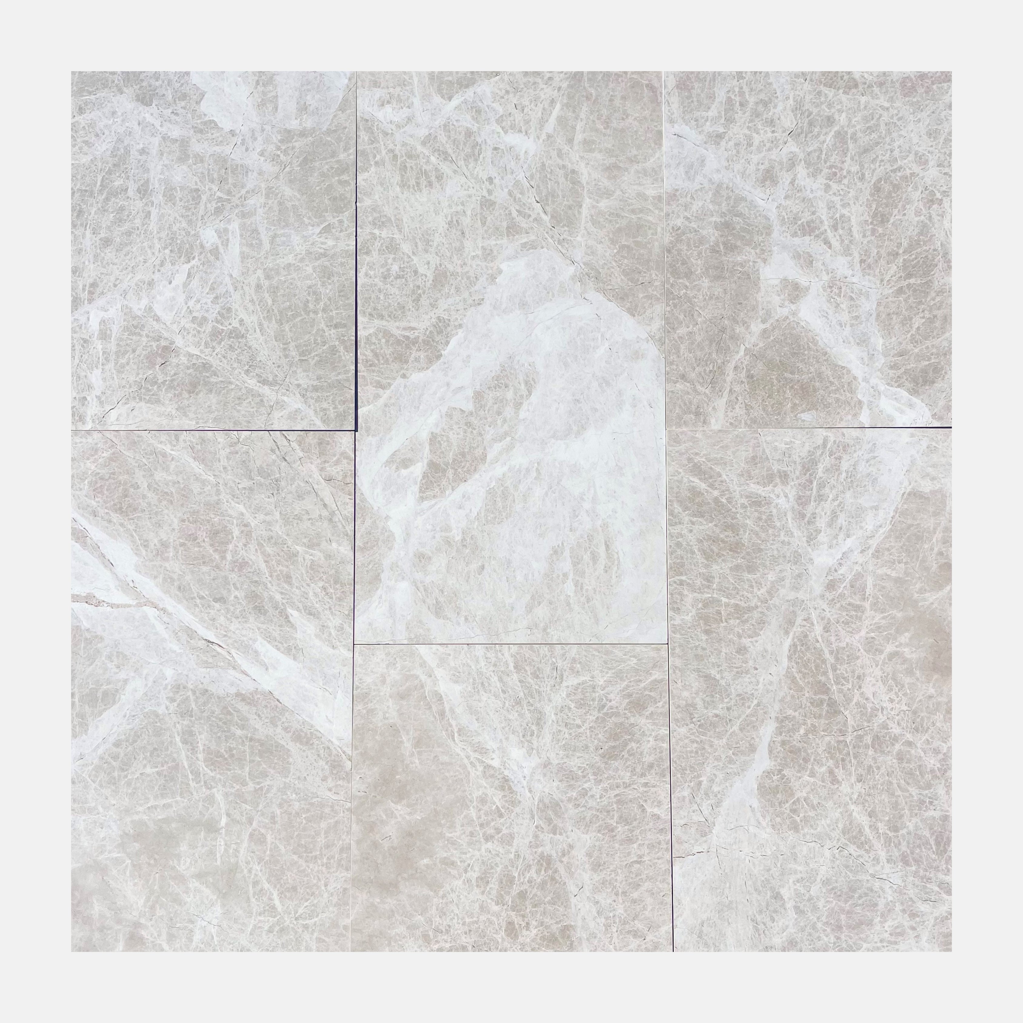 Soft Pearl Honed Marble Tile 305X75X15