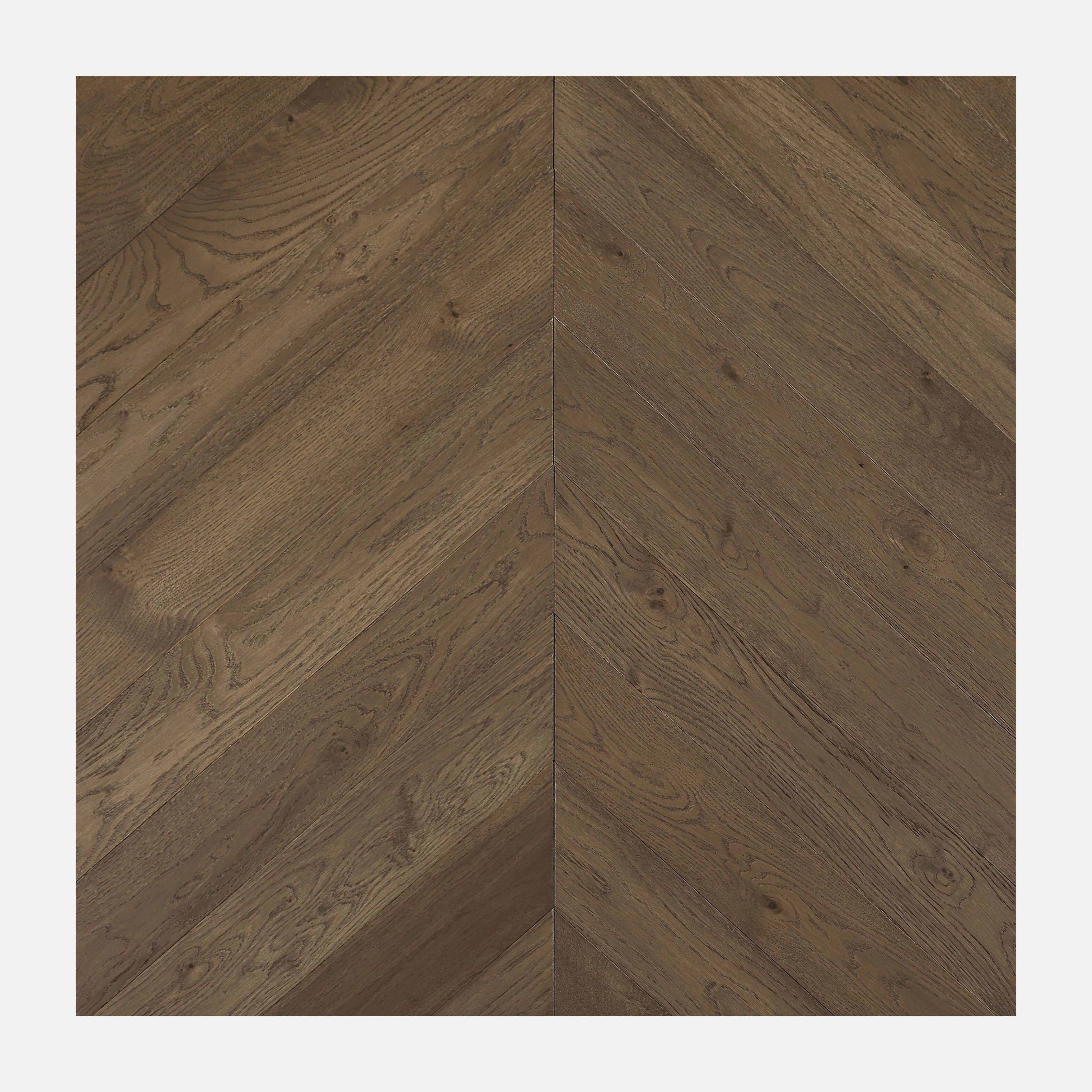 Ivory Steed Chevron European Oak Engineered Flooring Truffle Oak