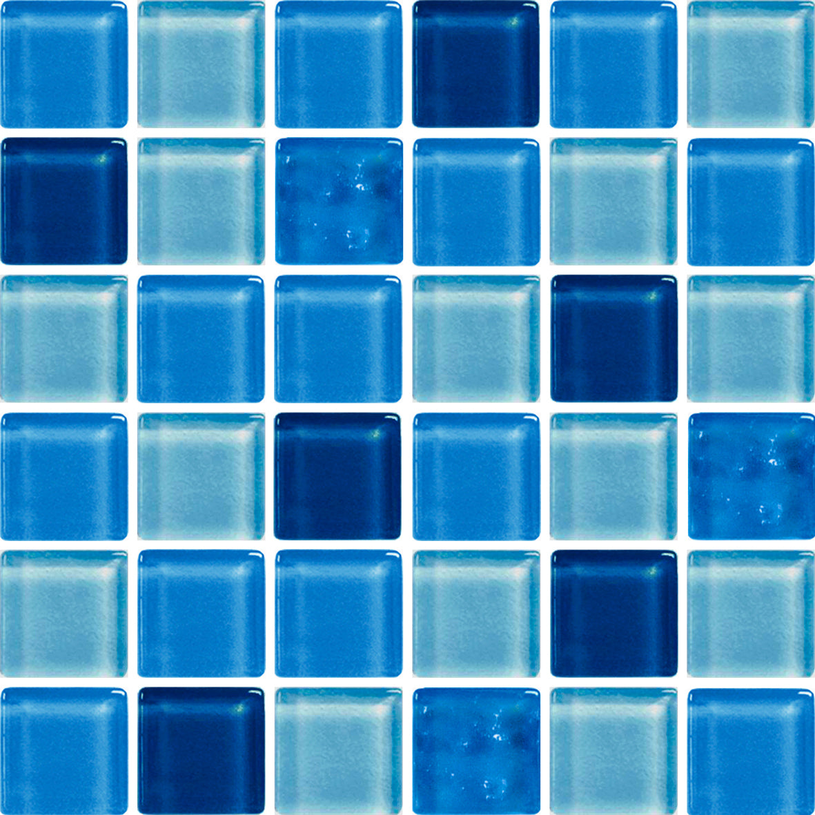 Echo Crystal Blue 20x20 Mosaic
