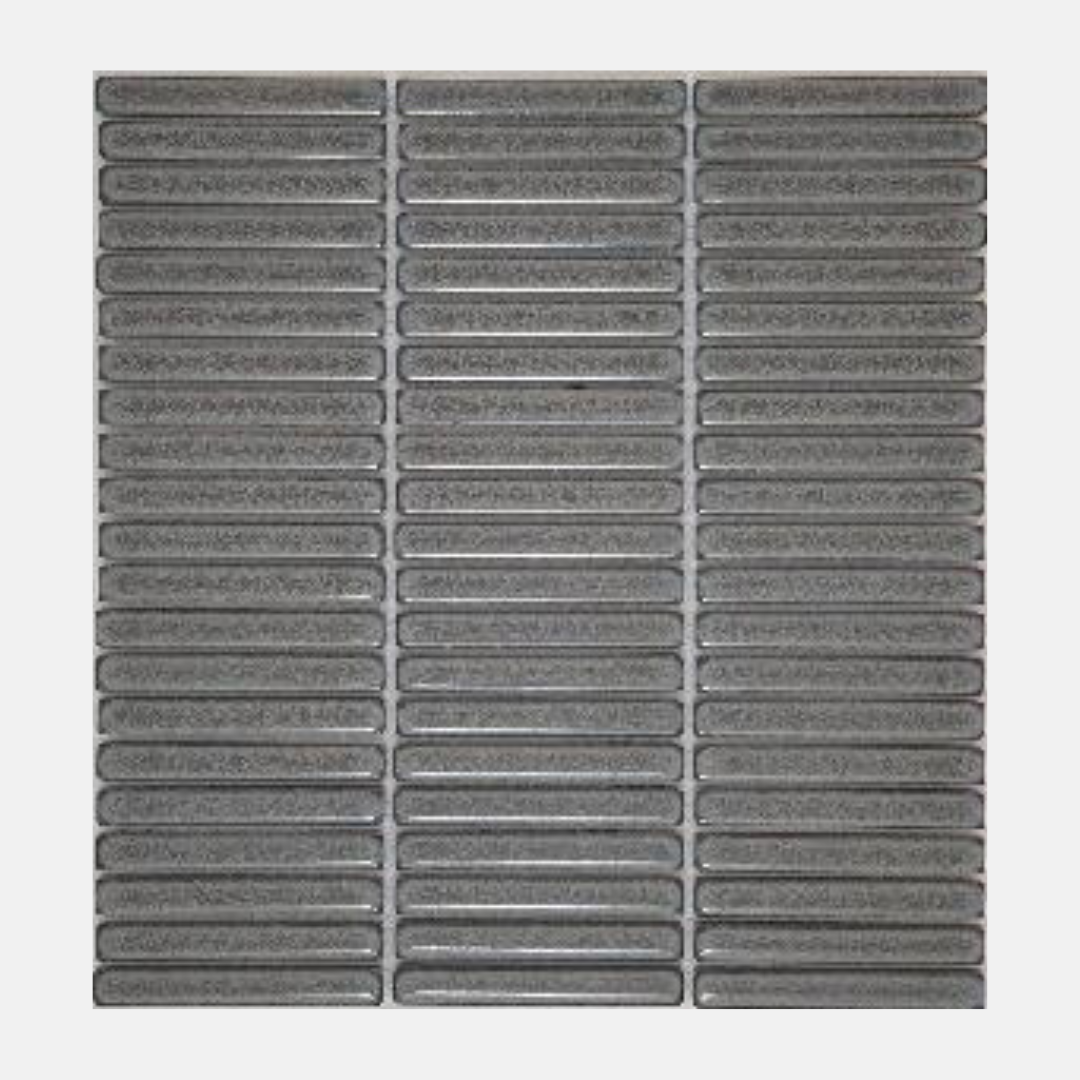 La Morra Gloss Grey Kit Kat Mosaic Tile 12X92
