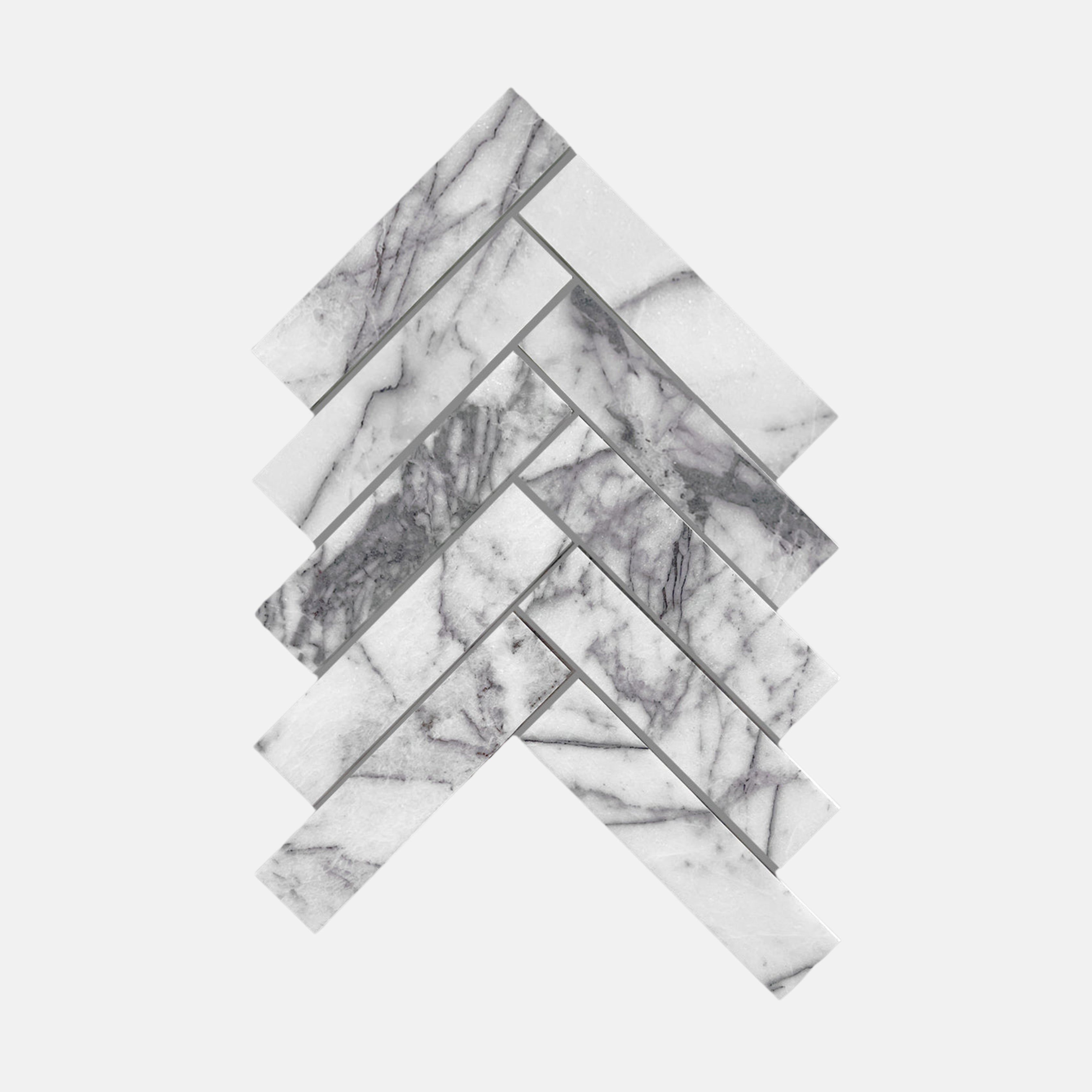 Lucca Dark Grey Herringbone Mosaic Tile 35X150