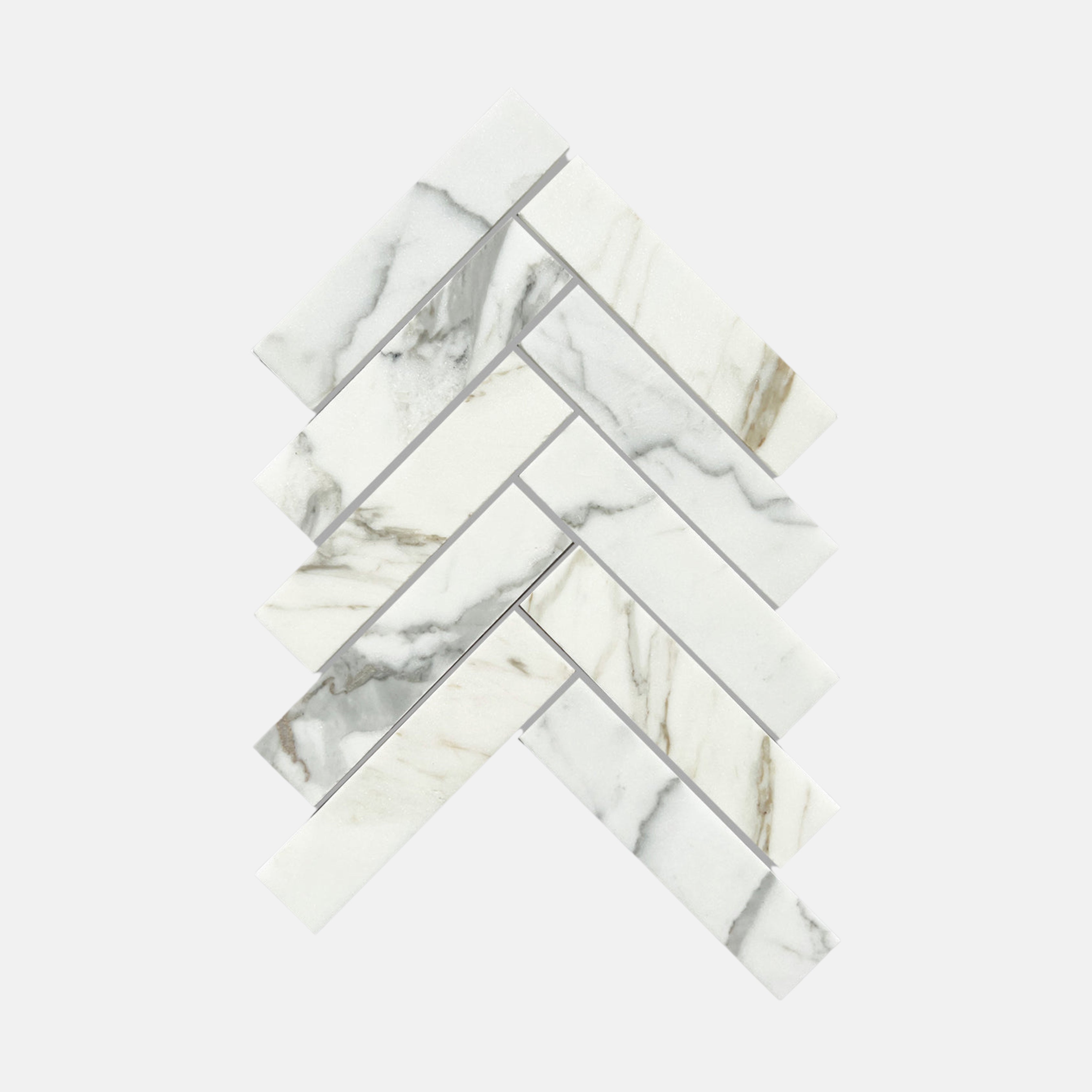 Lucca Gold Herringbone Mosaic Tile 35X150