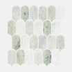 Lucca Light Green Feather Mosaic Tile 50X103