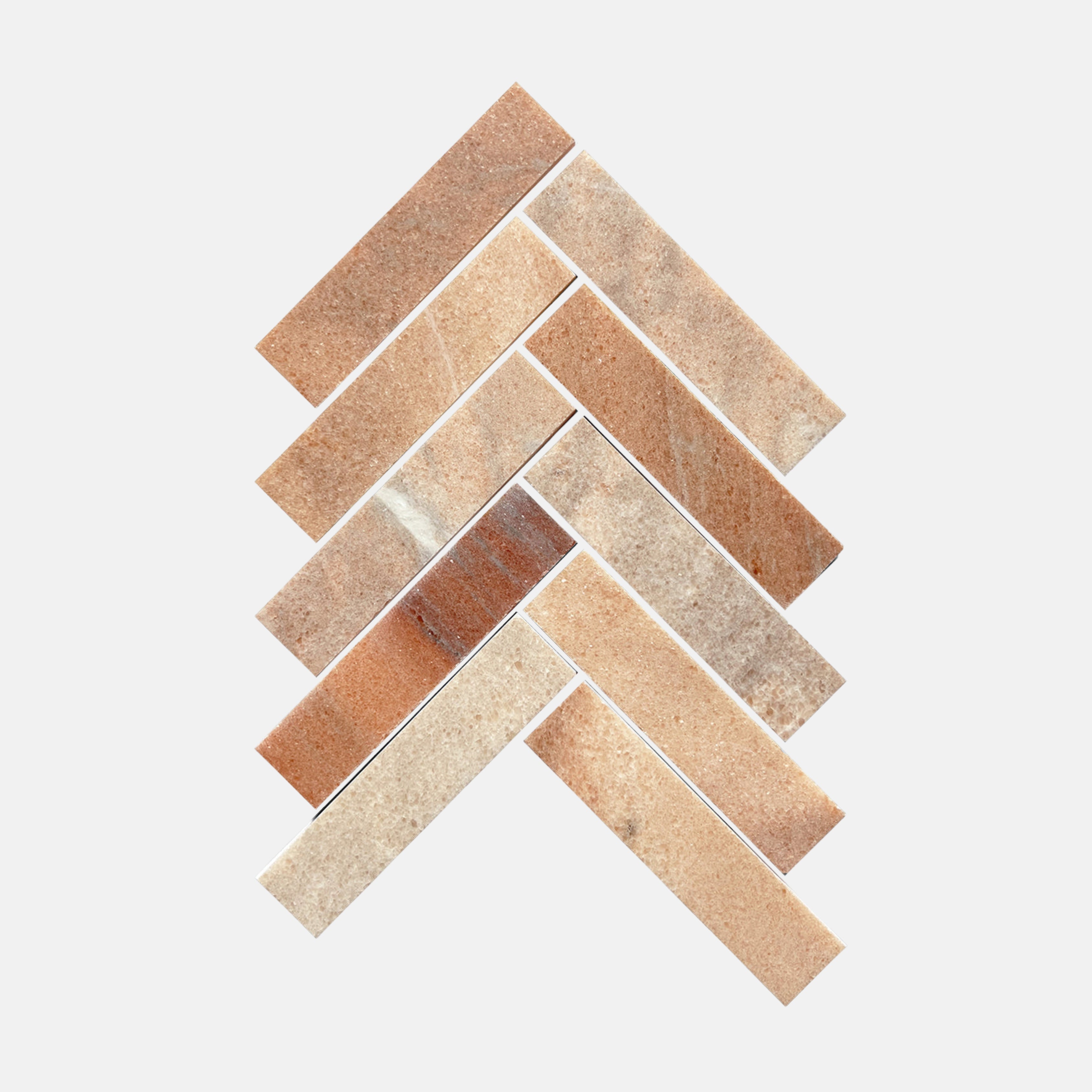 Lucca Rosa Herringbone Mosaic Tile 35X150