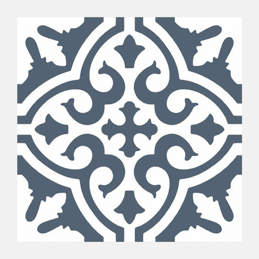 Modica Matte Blue Pattern Tile 300X300