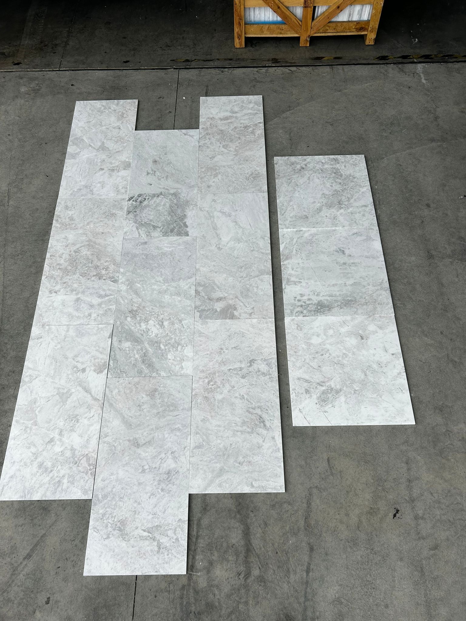 Frost White Honed Marble Tile 305X75X10