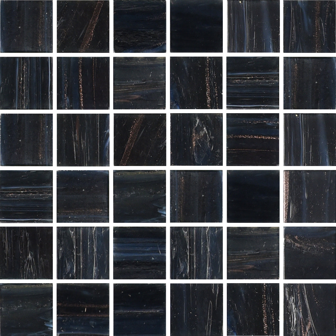 Echo Pear Black 20x20 Mosaic