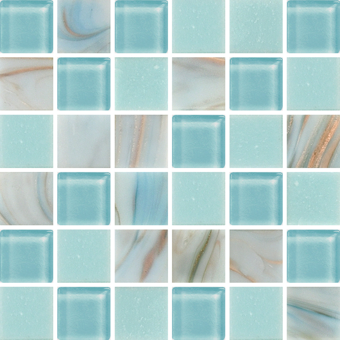 Echo Powder Blue 20x20 Mosaic