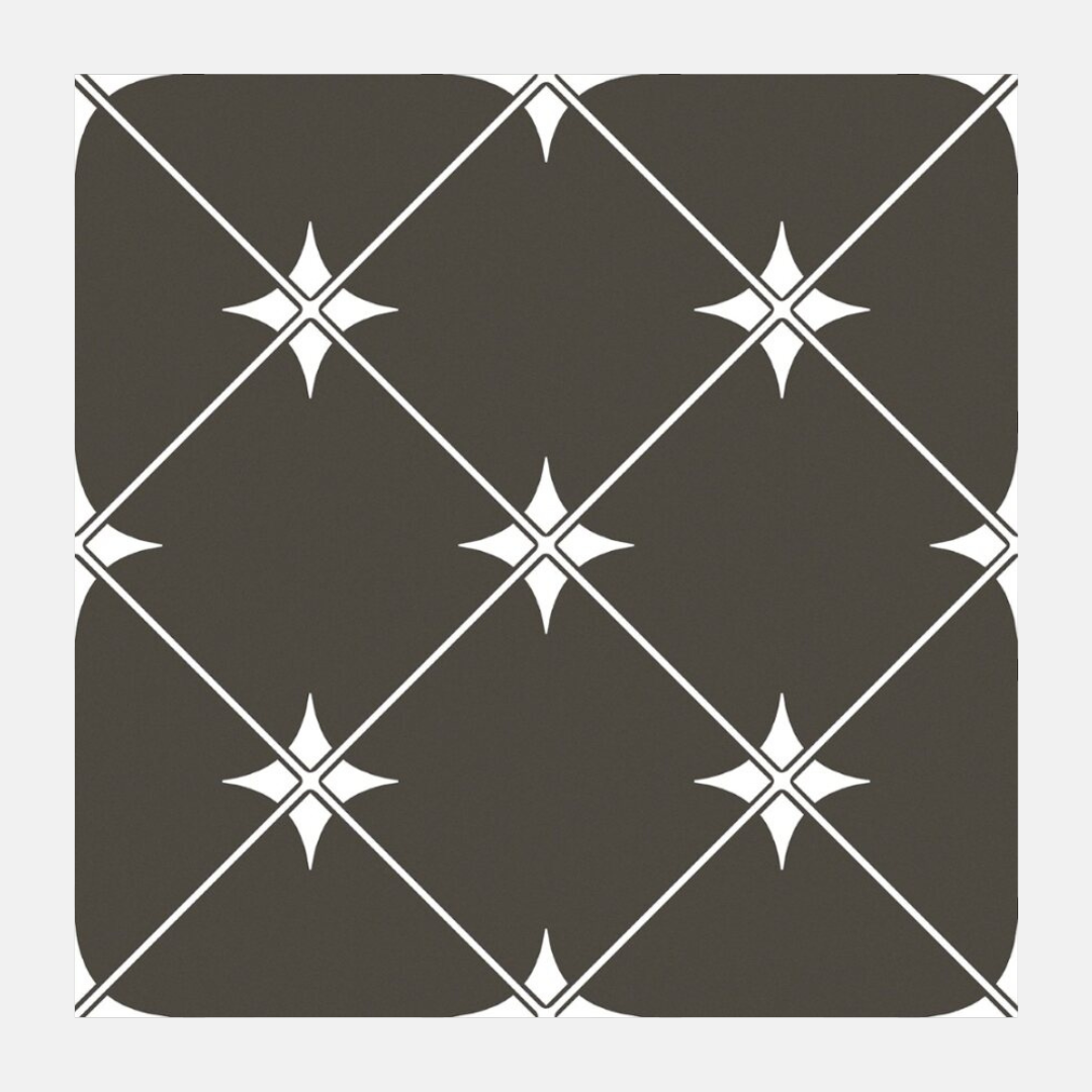 Urbino Matte Dark Brown Pattern Tile 300X300