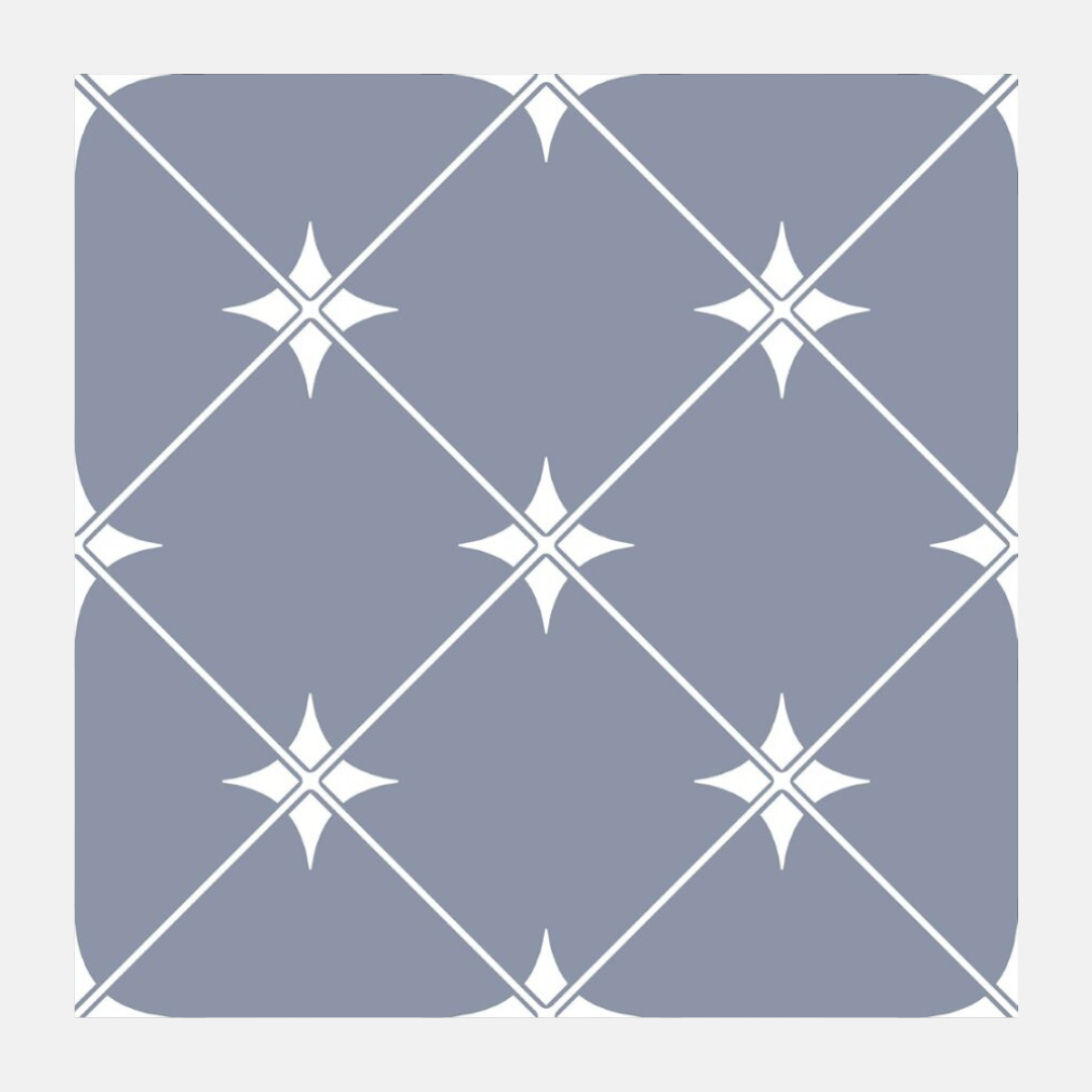 Urbino Matte Blue Pattern Tile 300X300