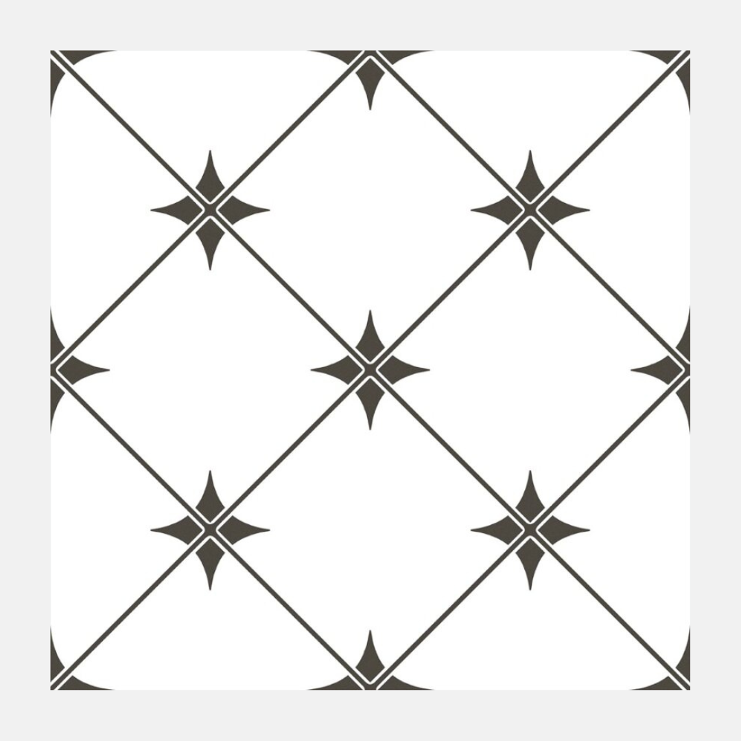Urbino Matte White Pattern Tile 300X300