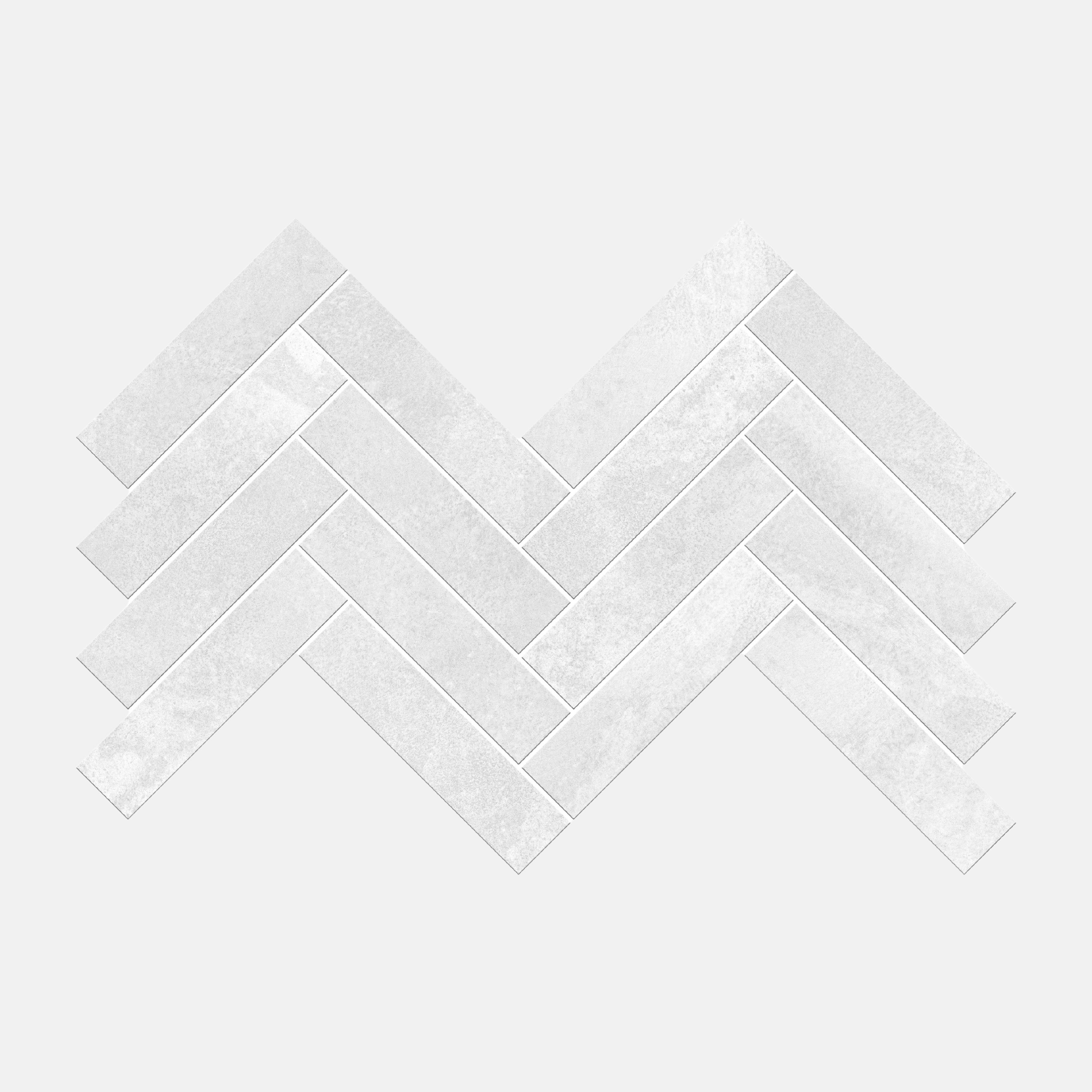 Azure Herringbone White 208X420
