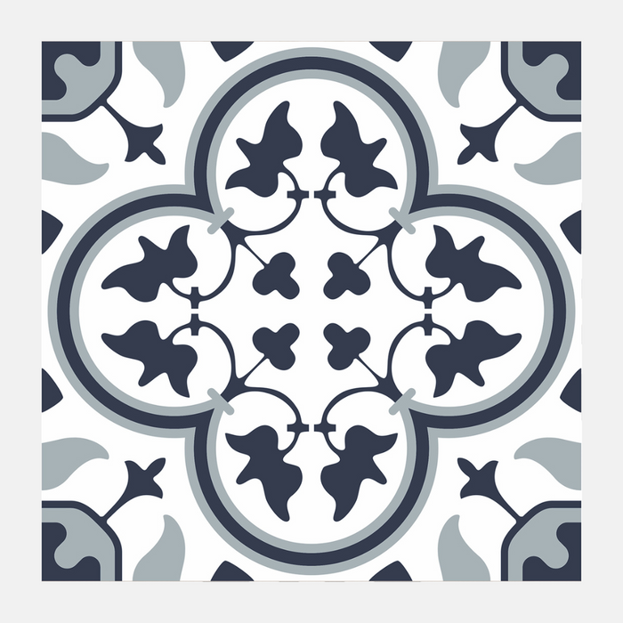 Amalfi Matte Blue Pattern Tile 200x200