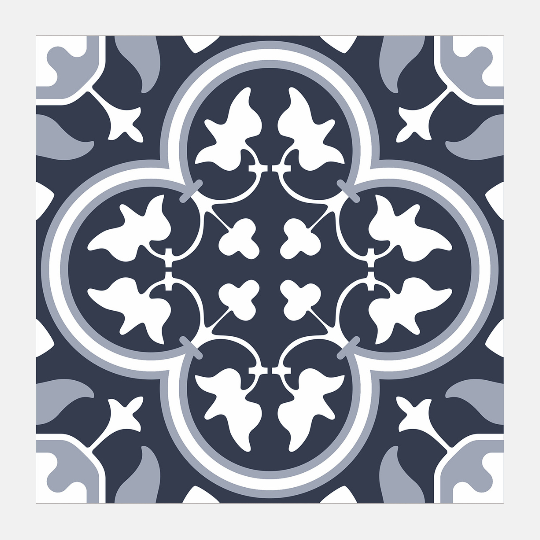 Amalfi Matte Light Grey Pattern Tile 200x200