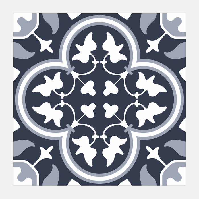 Amalfi Matte Dark Blue Pattern Tile 200x200