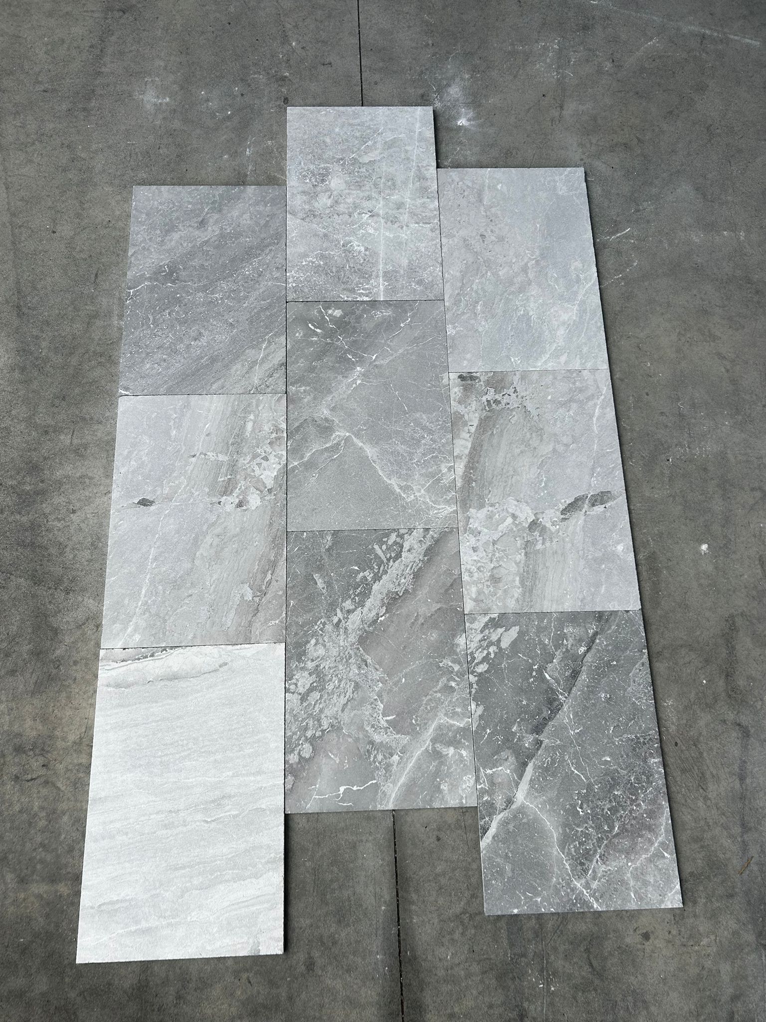 Storm Grey Sandblasted Marble Paver 610X406X30