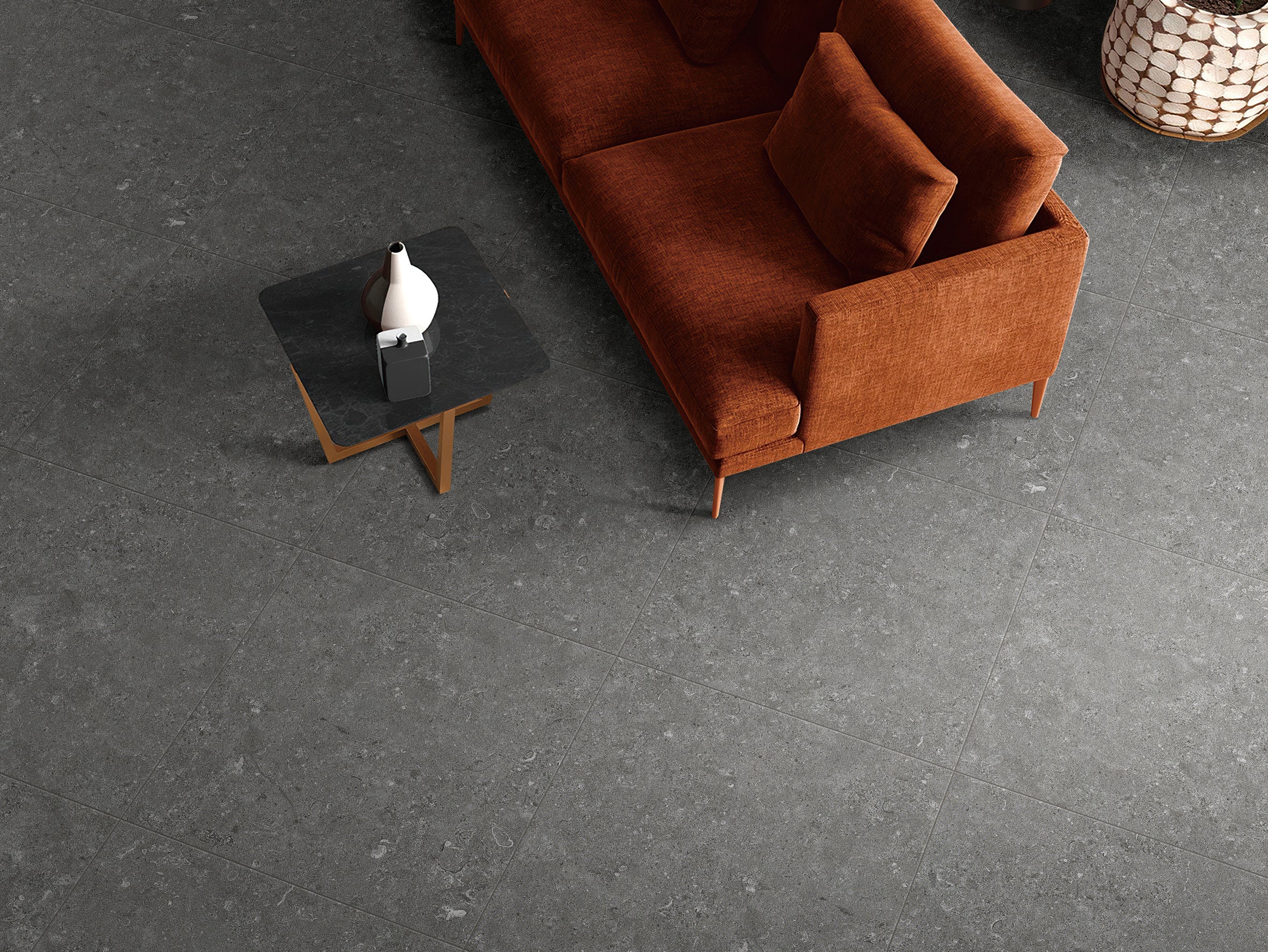 Avila Matte Charcoal Stone-Look Tile 300x300