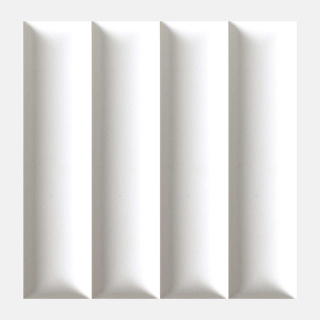 Cardona White Satin Dune Subway Tile 50x200