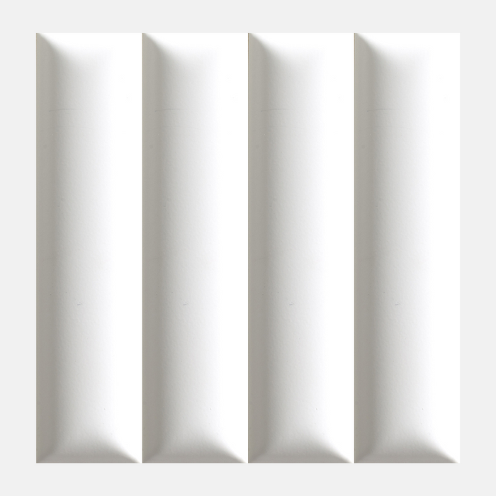 Cardona White Satin Dune Subway Tile 50x200