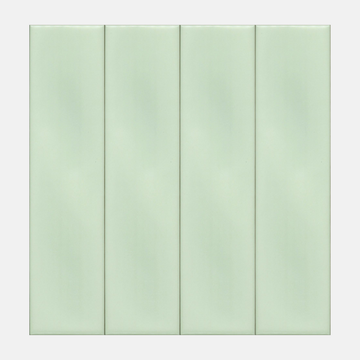 Civita Wavy Satin Green Subway Tile 68x280