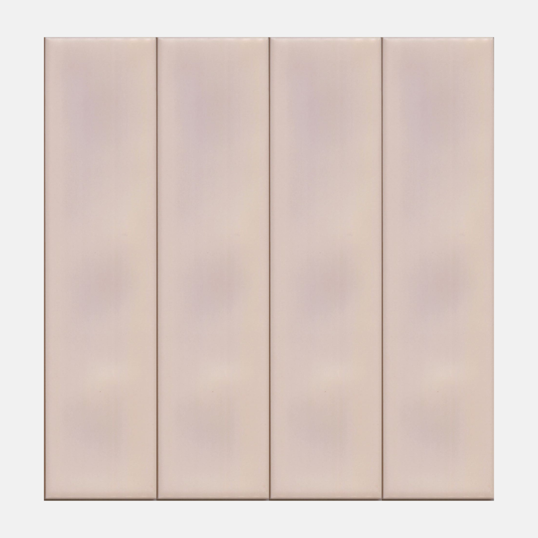 Civita Wavy Satin Pink Subway Tile 68x280