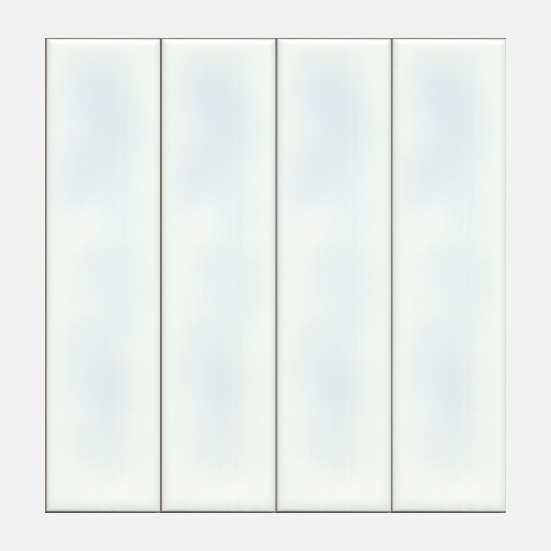 Civita Wavy Satin White Subway Tile 68x280