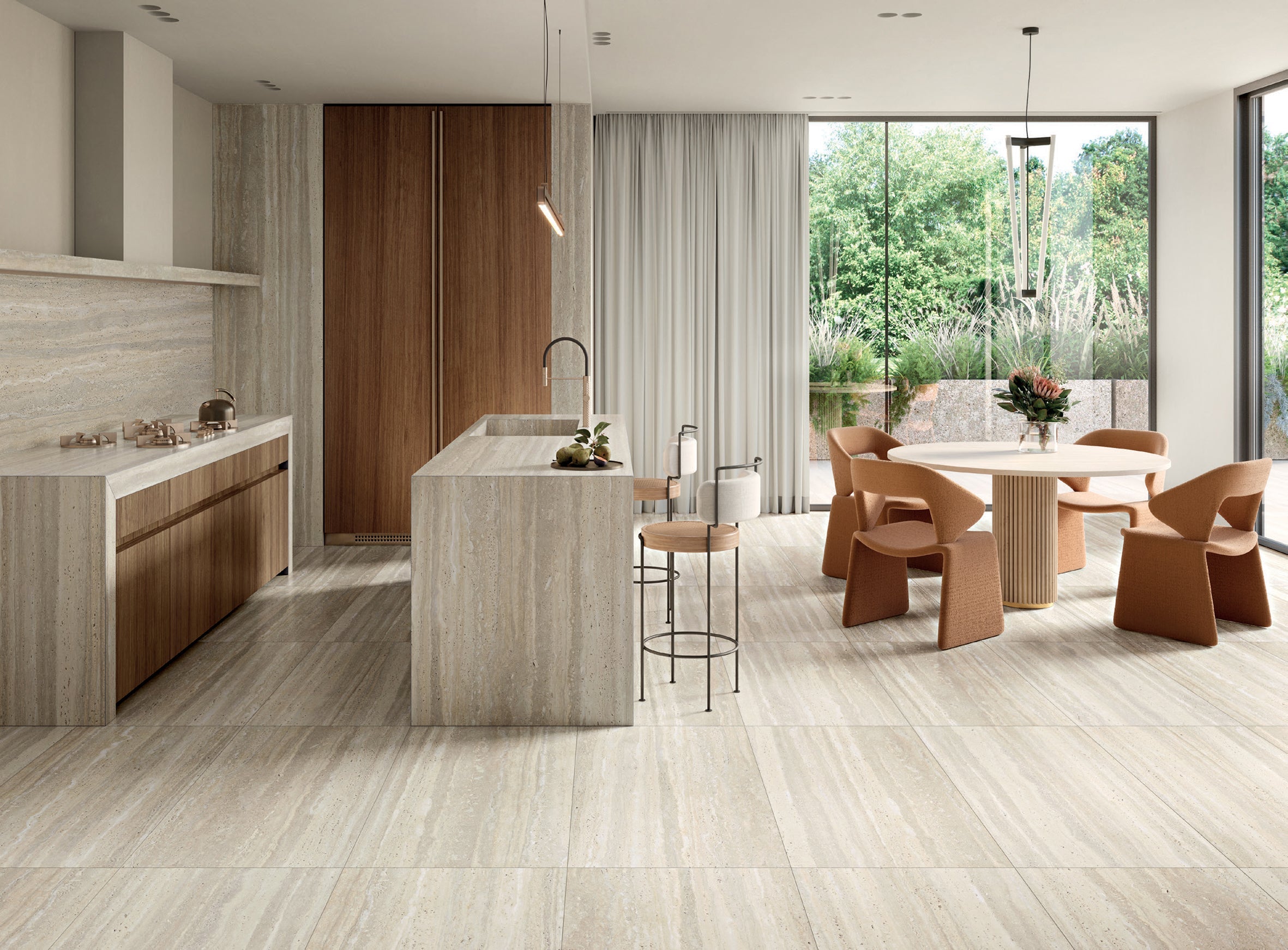 Lindau Matte Sand Travertine-Look Tile 600x1200