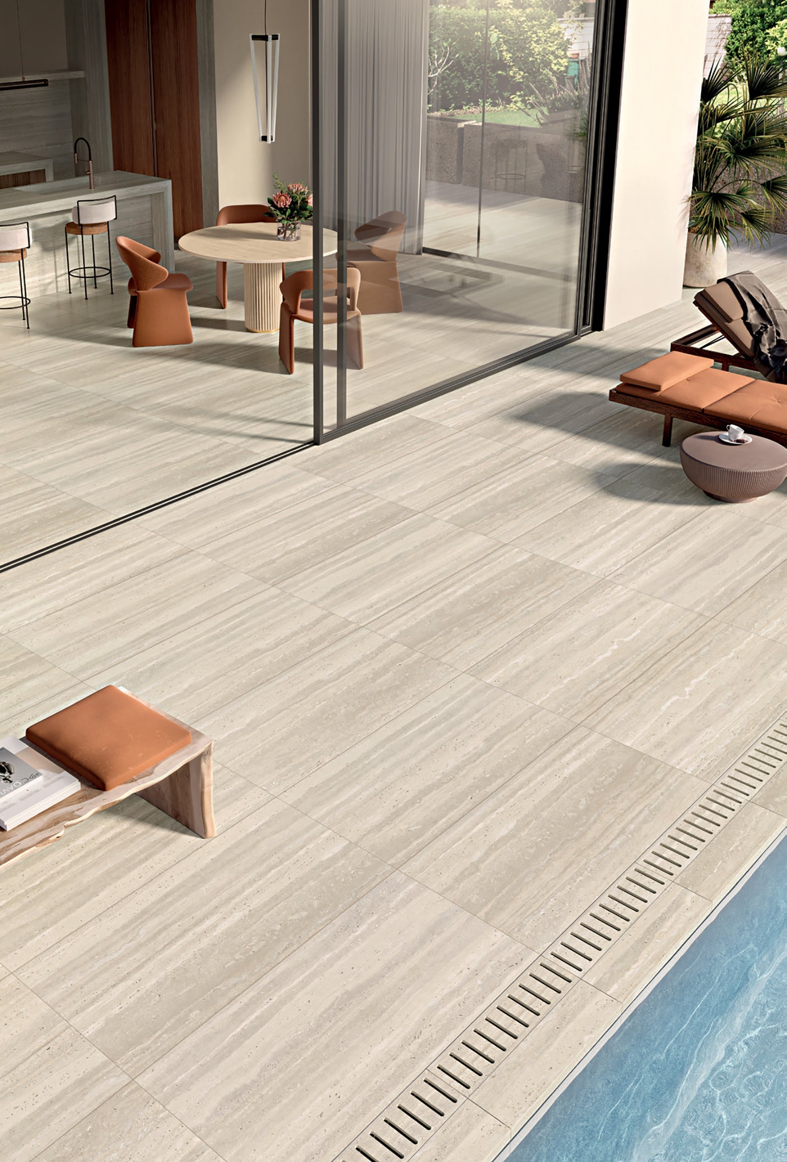 Lindau Sand Travertine-Look External Tile 600x1200