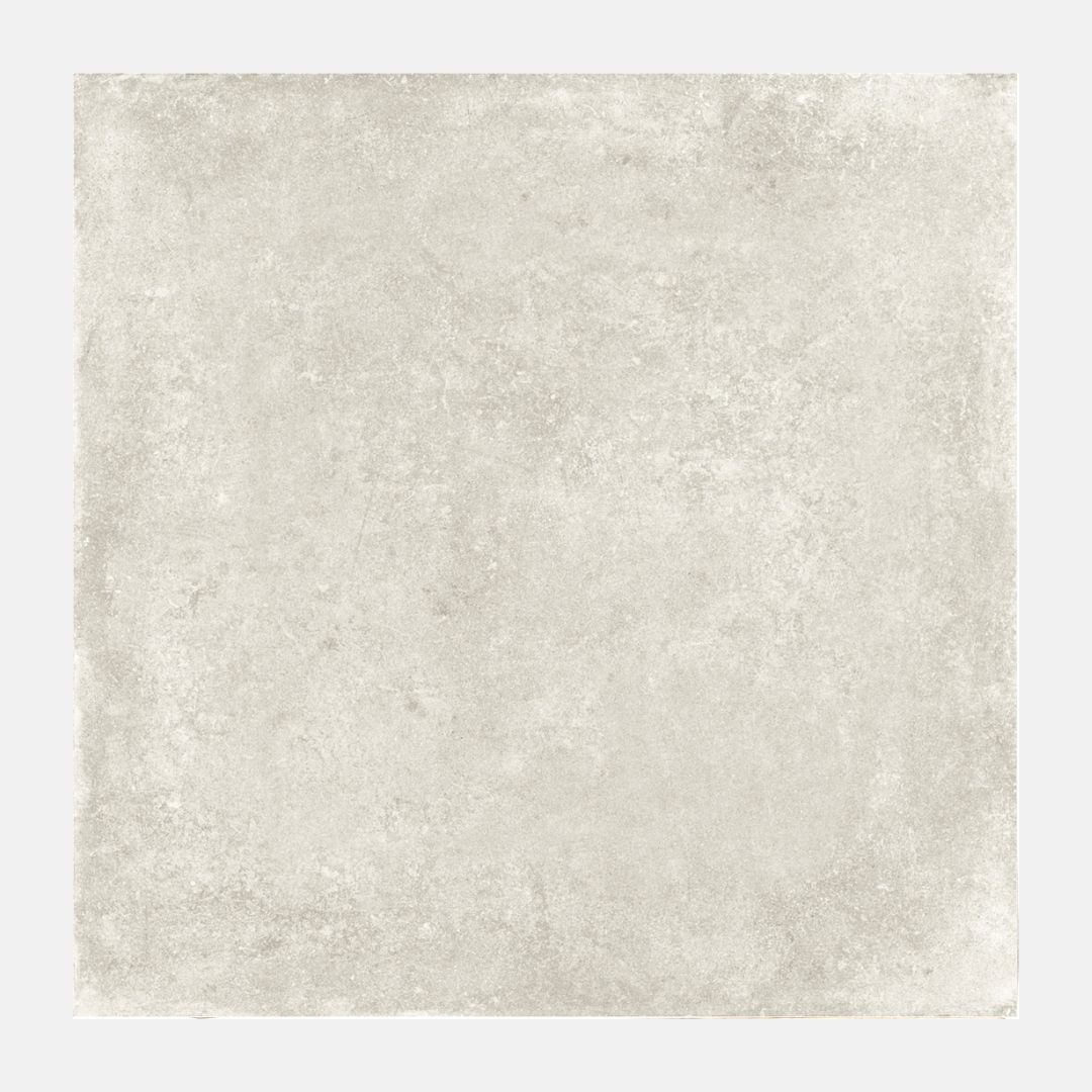 Olvera Matte White Cement Look Tile 600x600