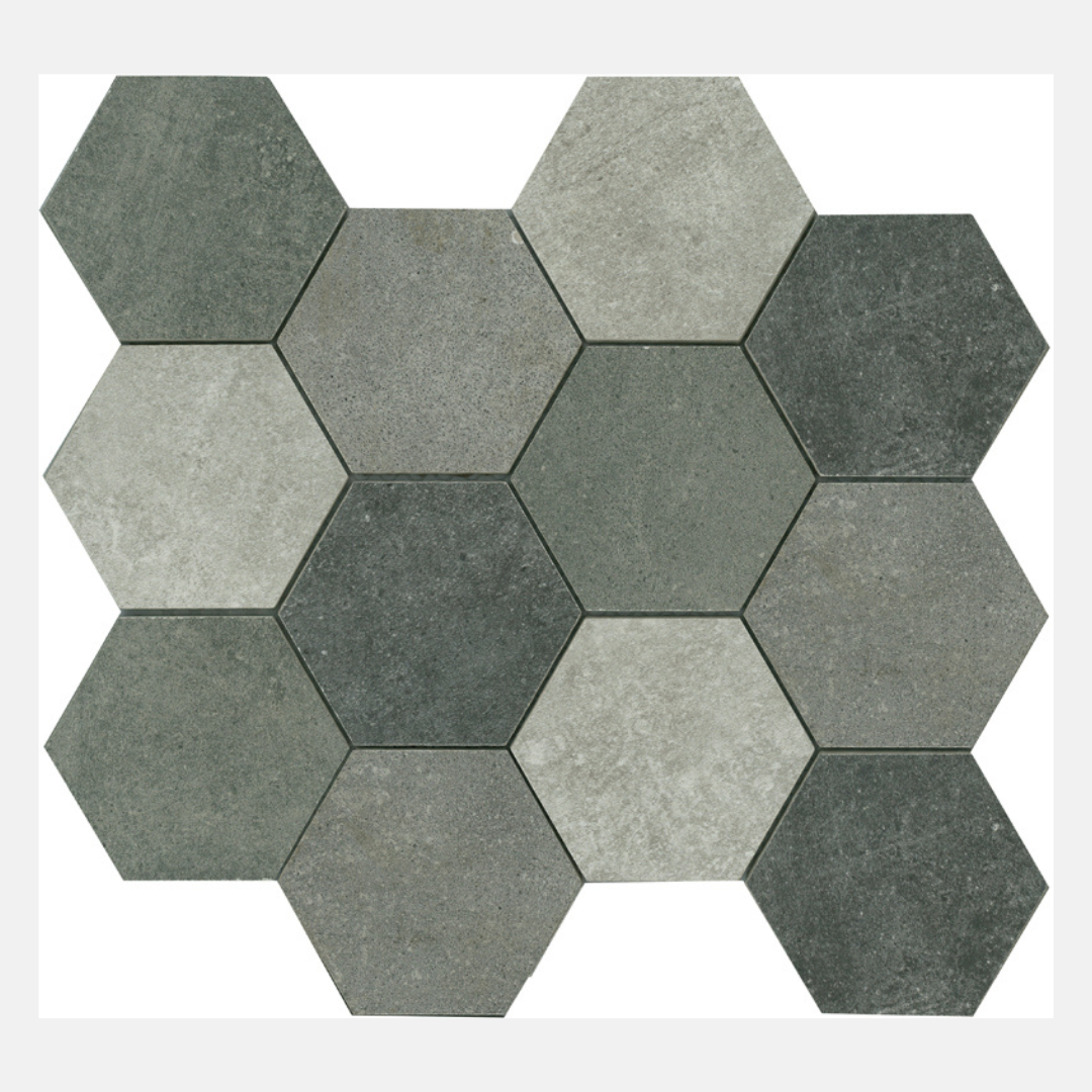 Olvera Matte Dark Grey Cement-Look Tile 600x600