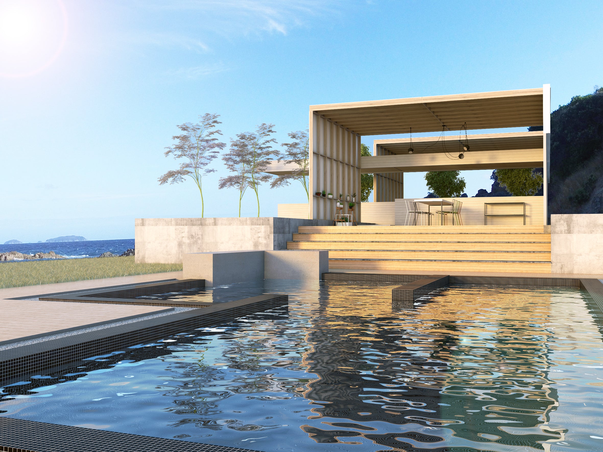 Echo Pear Black 20x20 Mosaic