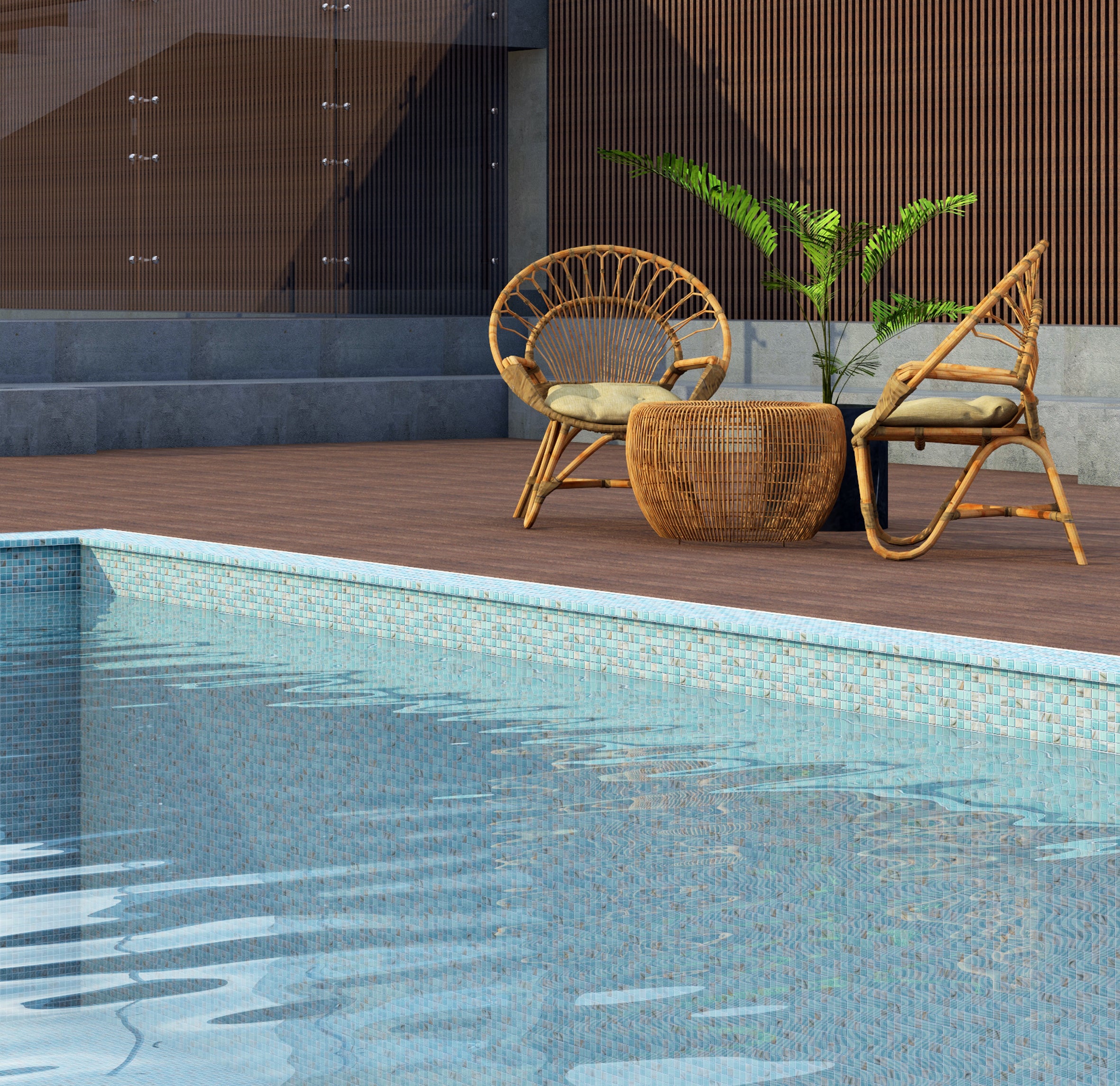 Echo Powder Blue 20x20 Mosaic