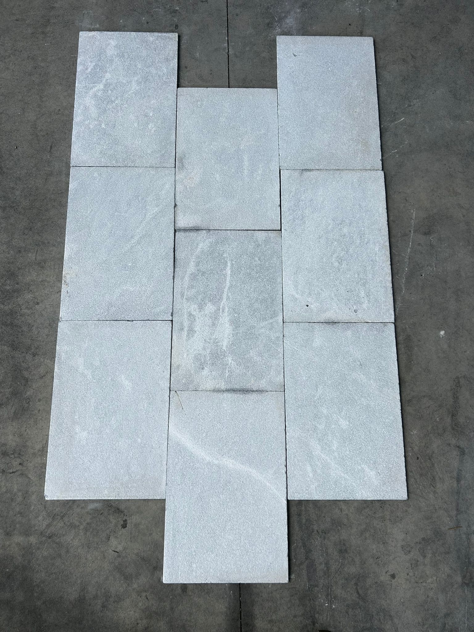 Harbour Grey Sandblasted & Tumbled Marble Paver 610X406X30