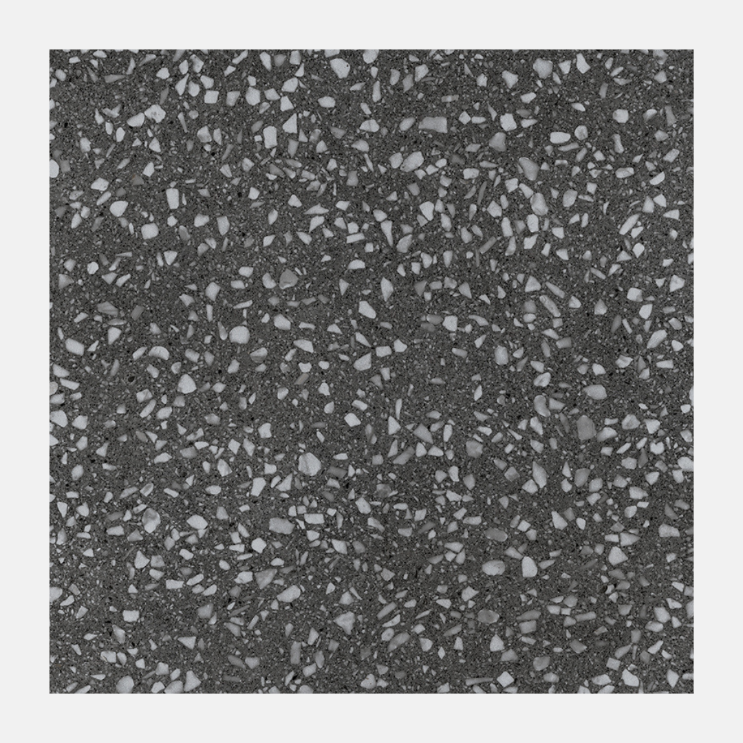 Porto Matte Charcoal Terrazzo Look Tile 300x300