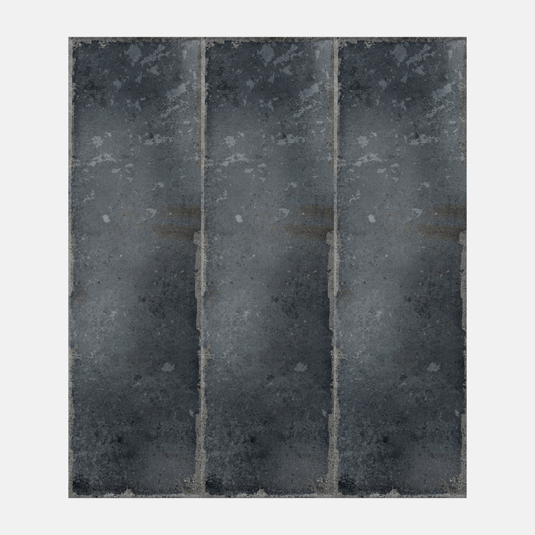 Toledo Gloss Charcoal Subway Tile 69x240