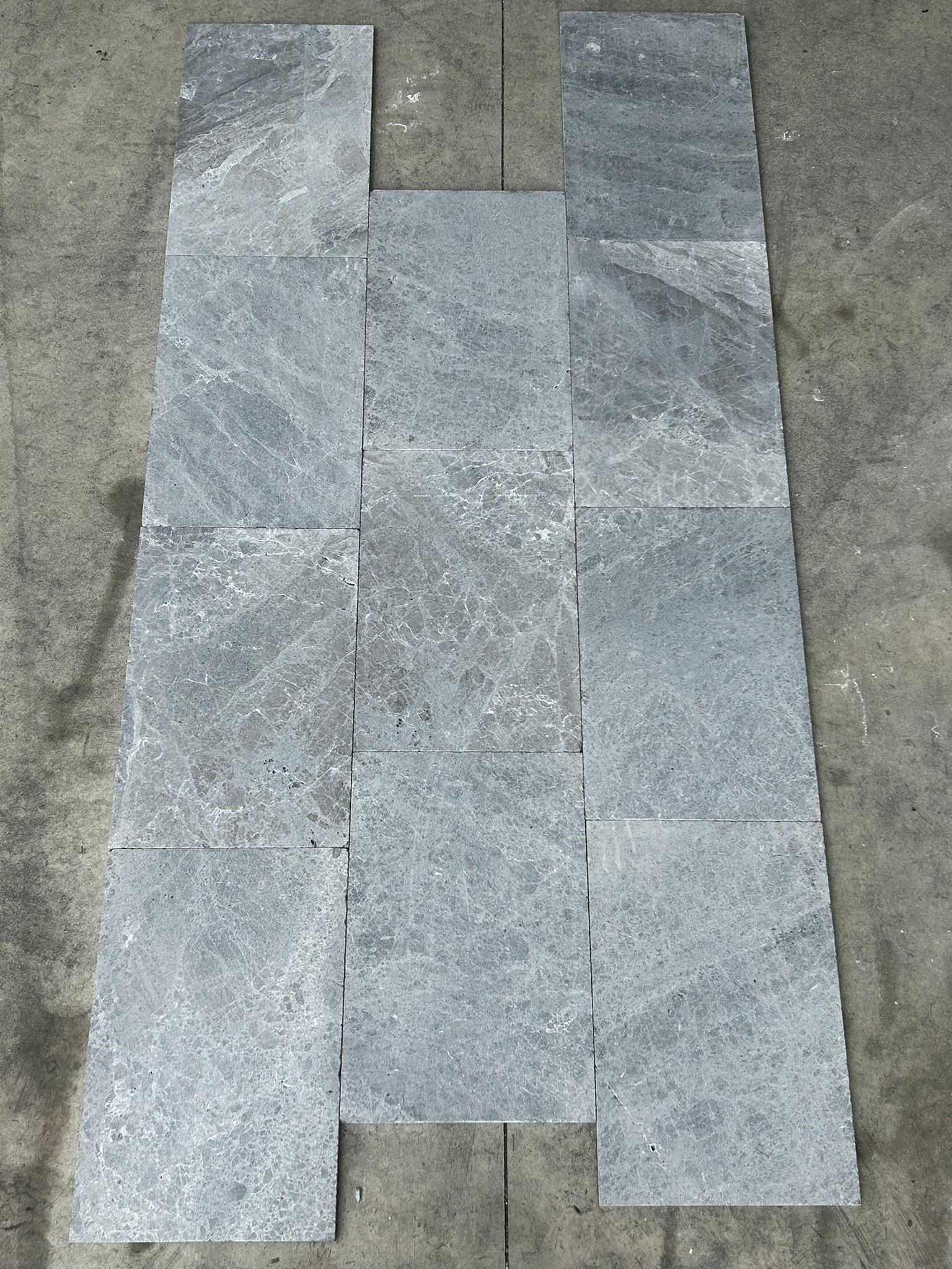 Midnight Black Sandblasted & Brushed Marble Paver 610X406X30