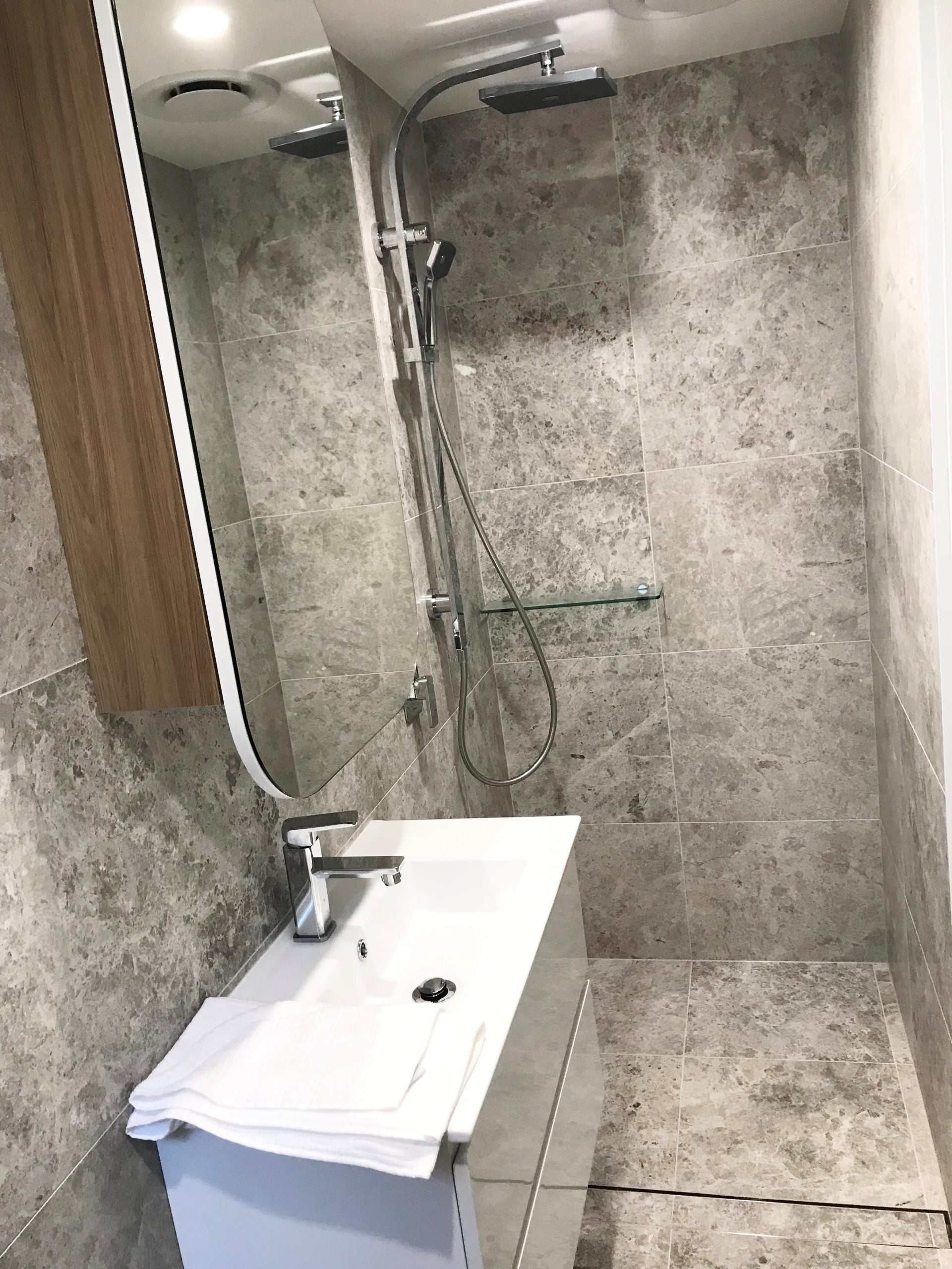 Arctic Blue Honed Marble Tile 914X457X15