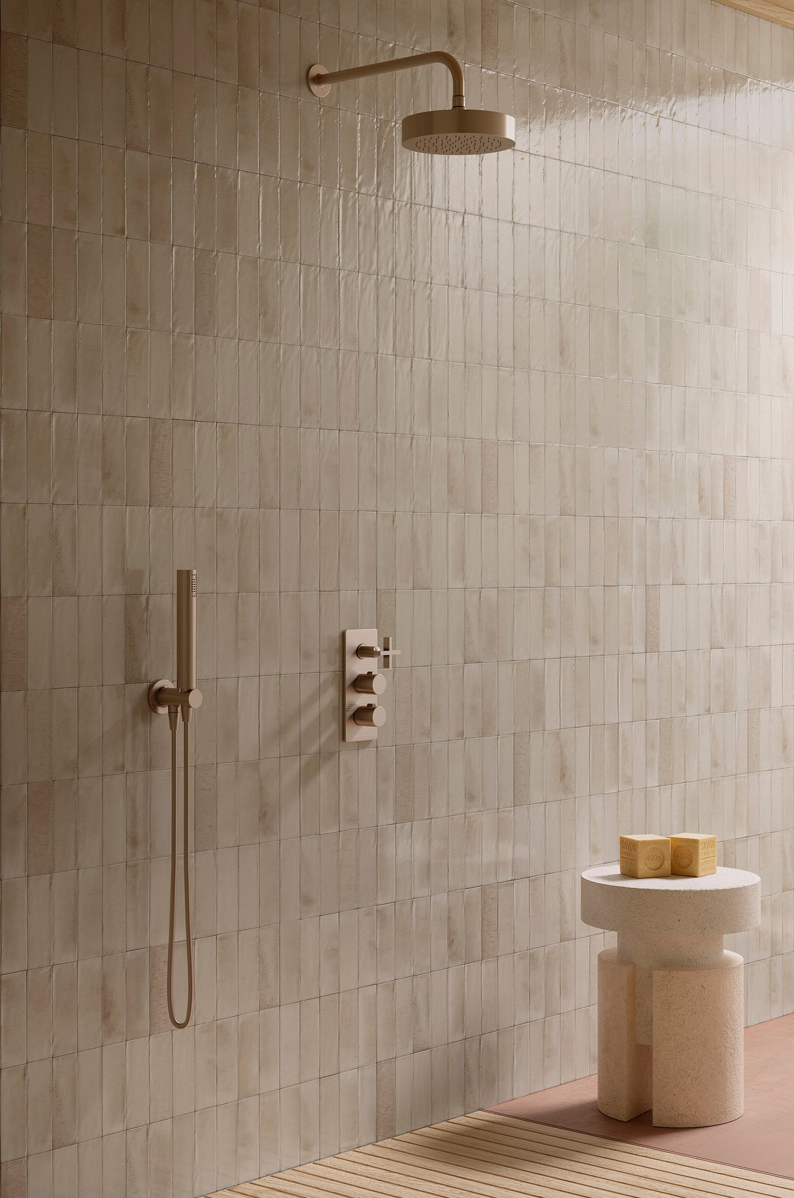 Verona Gloss Beige Subway Tile 50x150