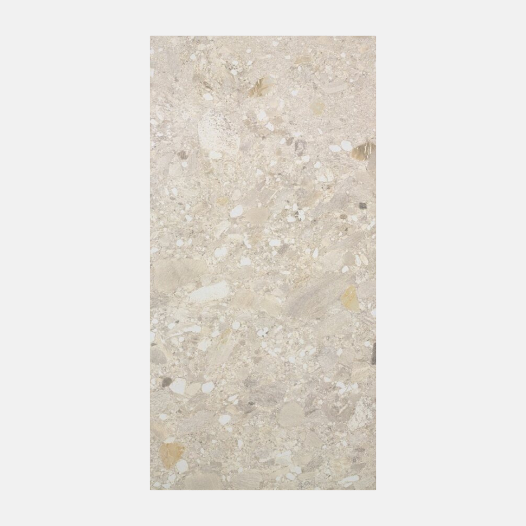 Zahara Matte White Stone-Look External Tile 600x1200