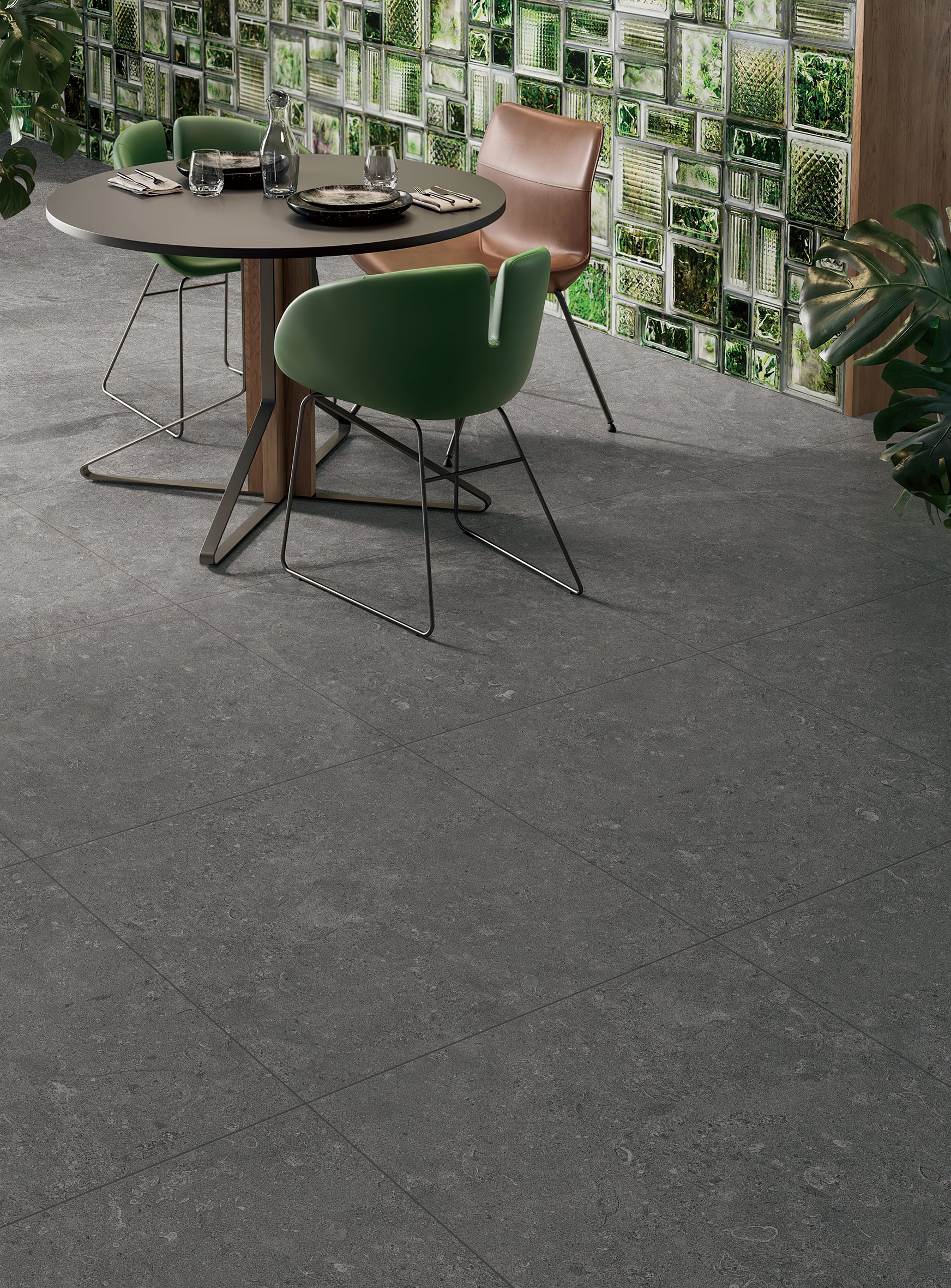 Avila Matte Charcoal Stone-Look Tile 300x600