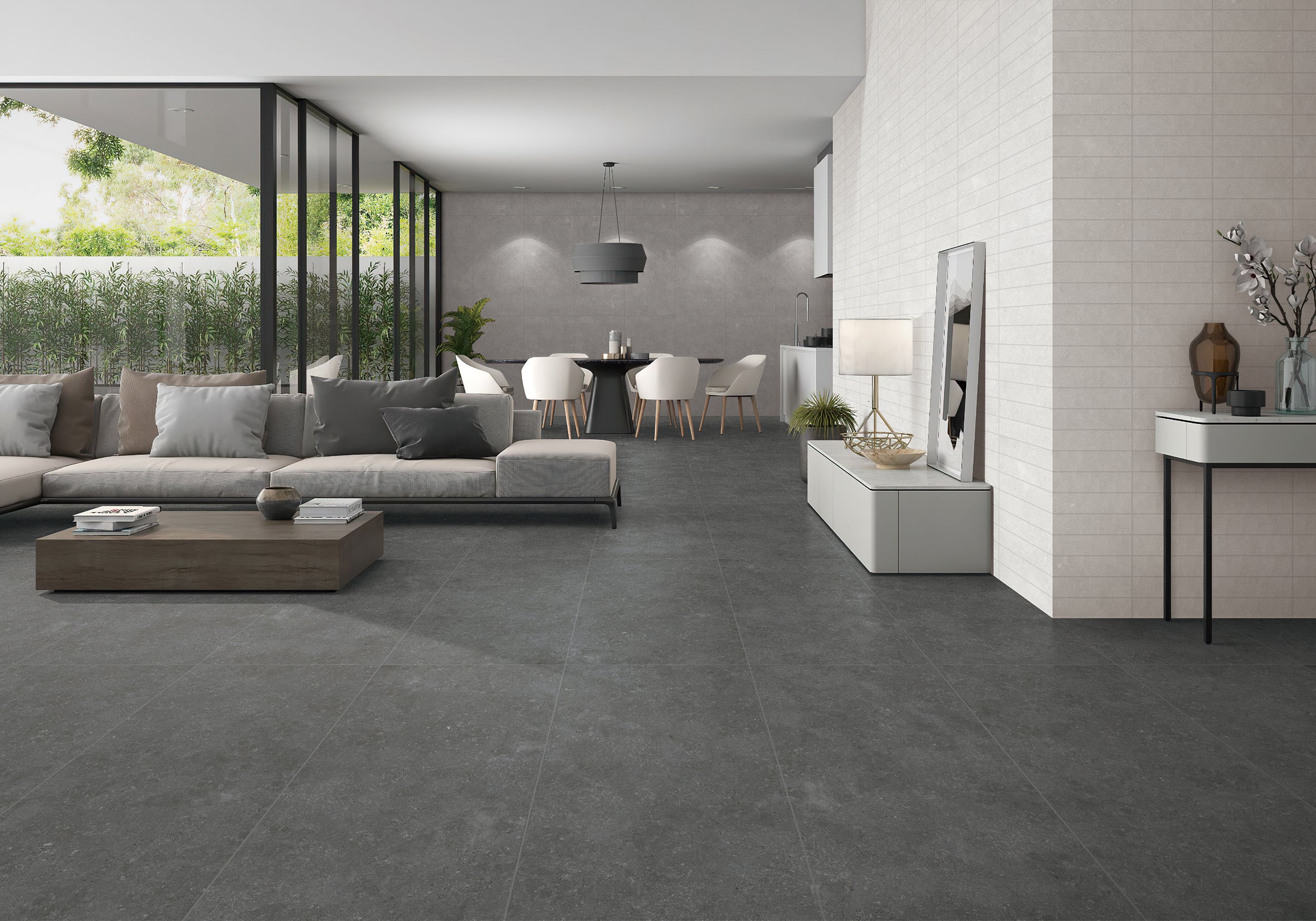 Avila Matte Silver Stone-Look External Tile 600x600