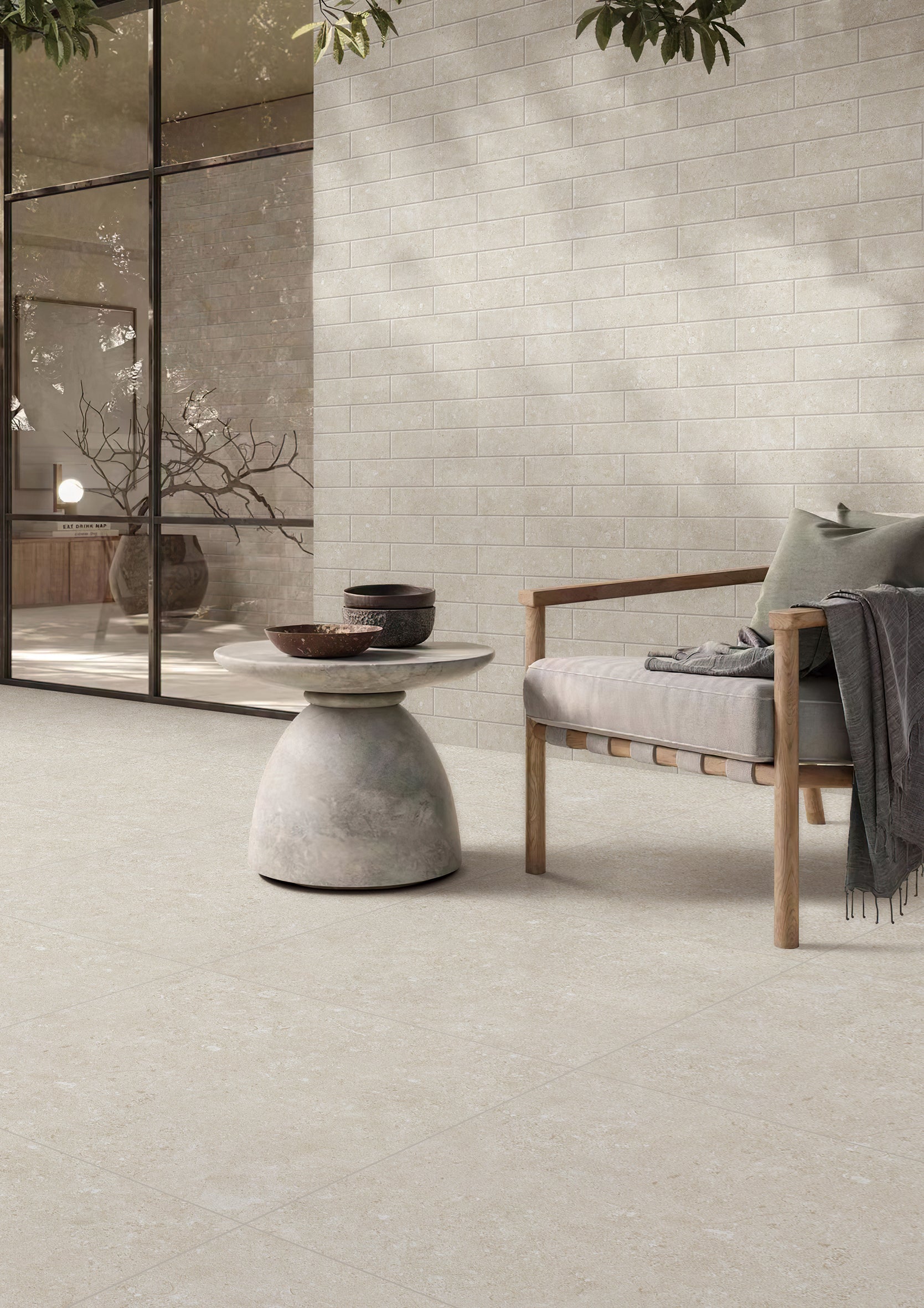 Avila Matte Silver Stone-Look External Tile 600x600