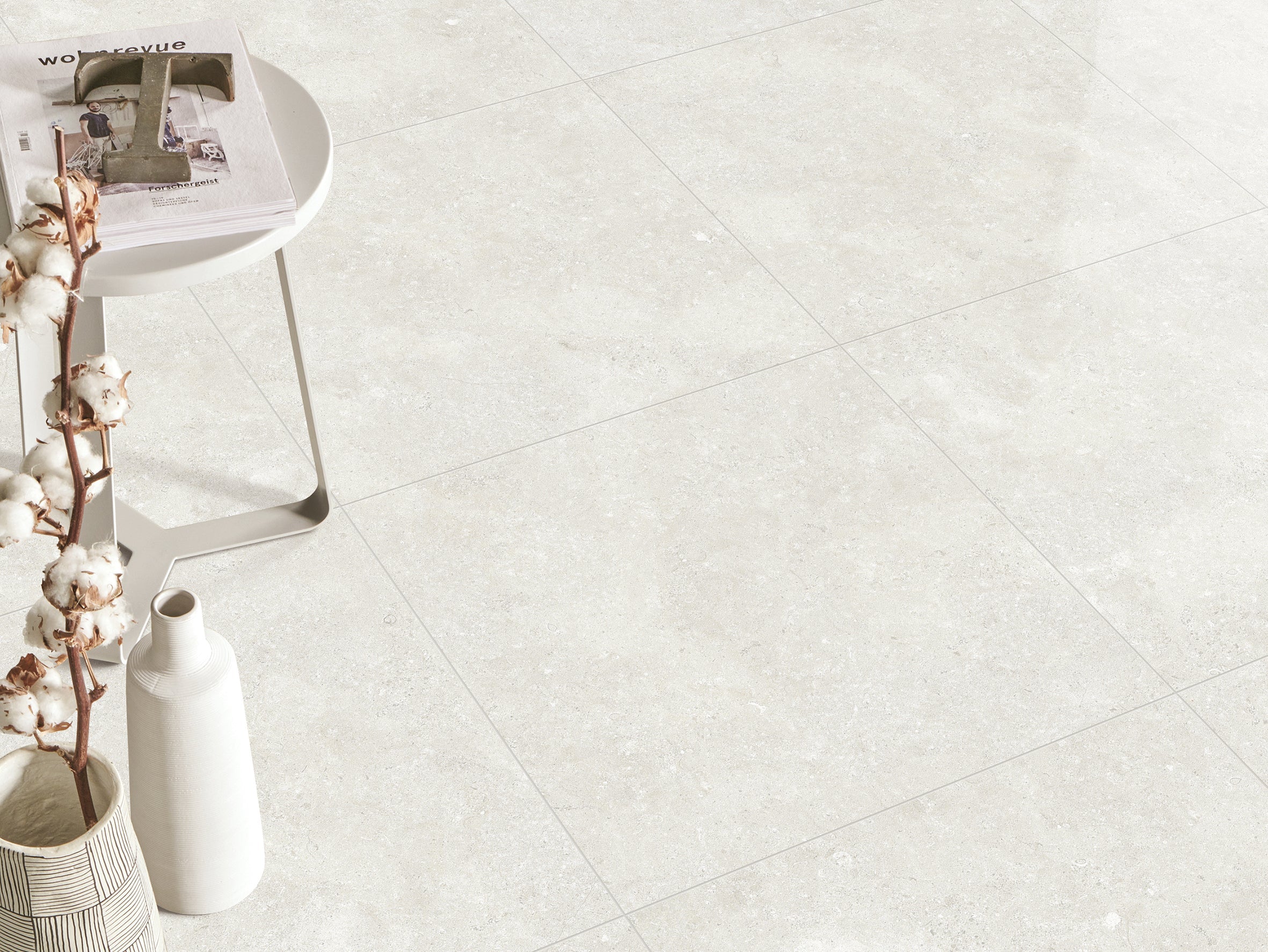 Avila Matte Silver Stone-Look Tile 600x600