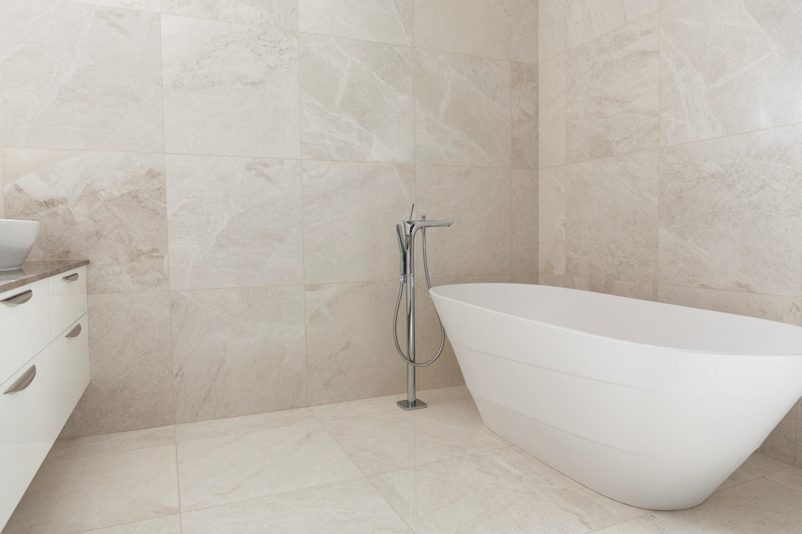 Soft Pearl Honed Marble Tile 305X75X15